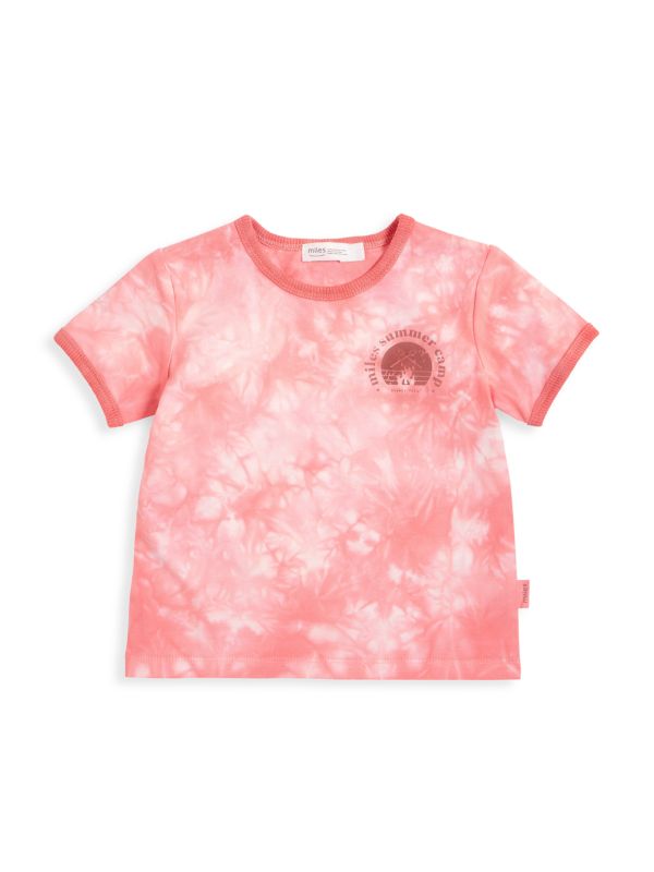 Miles the Label Baby Girl's Summer Camp Tie-Dye T-Shirt